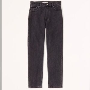 Abercrombie black high rise mom jeans